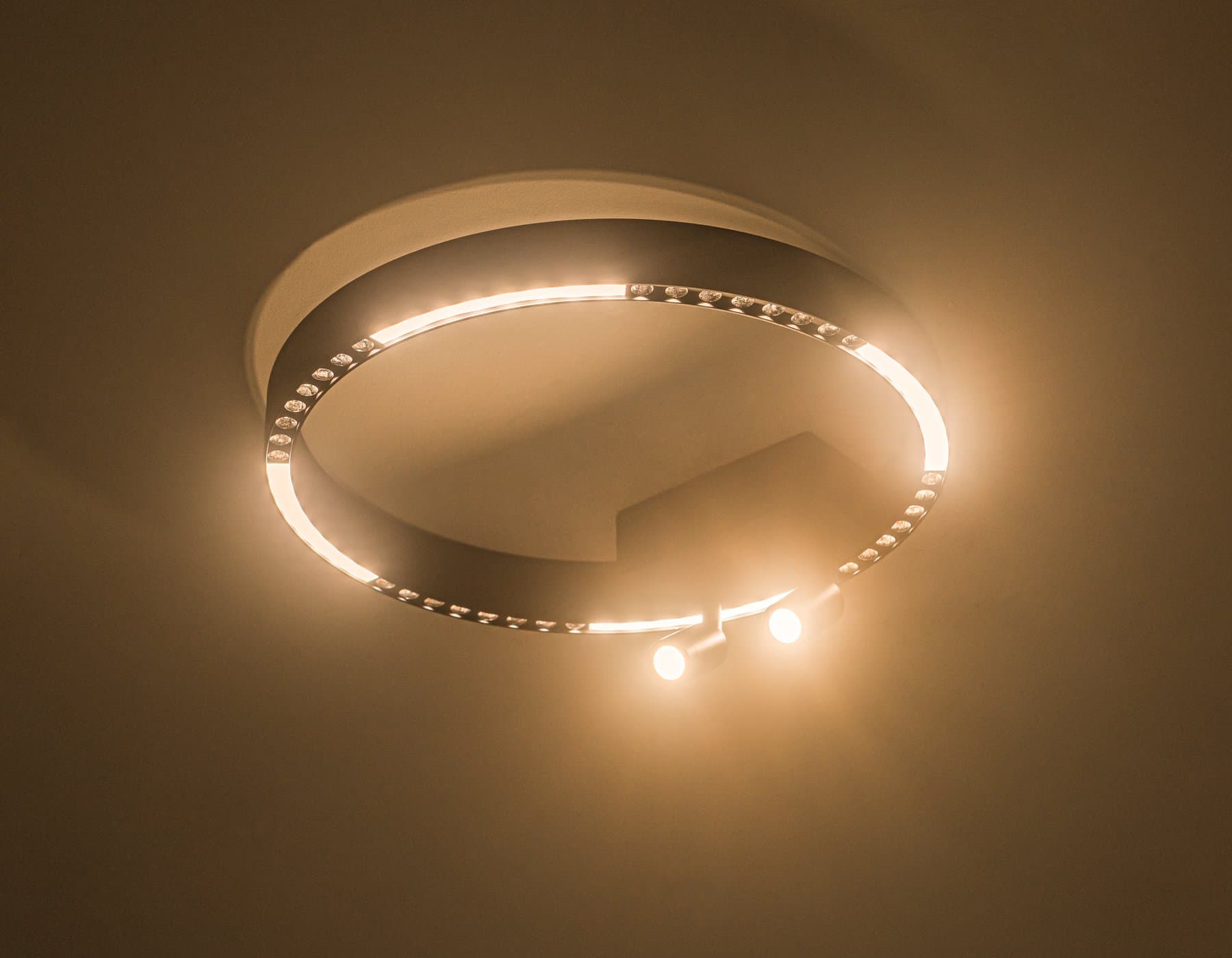Ambrella Светильник потолочный светодиодный FL5806/1+2 BK черный 25W 3000K/4200K/6400K D400*95 (без ПДУ) — миниатюра 3