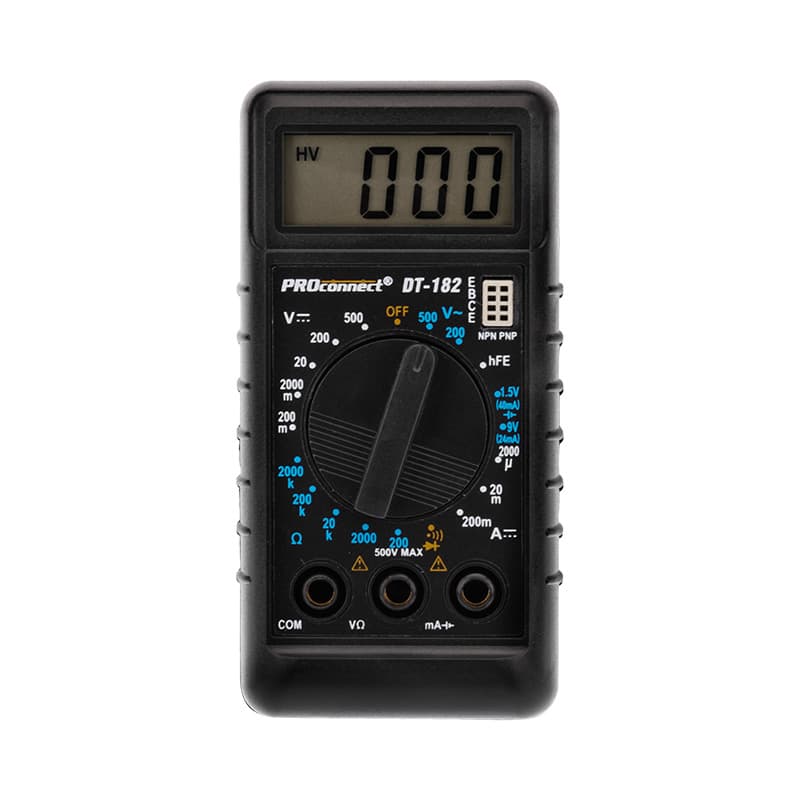 PROconnect Портативный мультиметр М-182 (DT-182) 13-3014