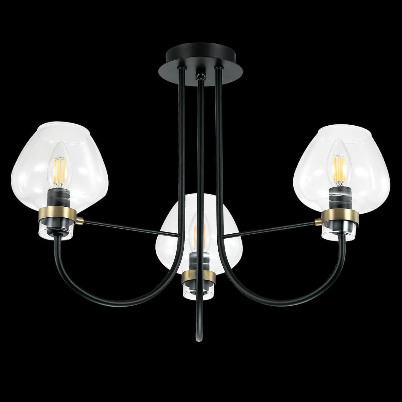 Lumion 3708/3C LN18 137 чёрный Люстра потолочная E14 3*40W 220V ILONA — миниатюра 4