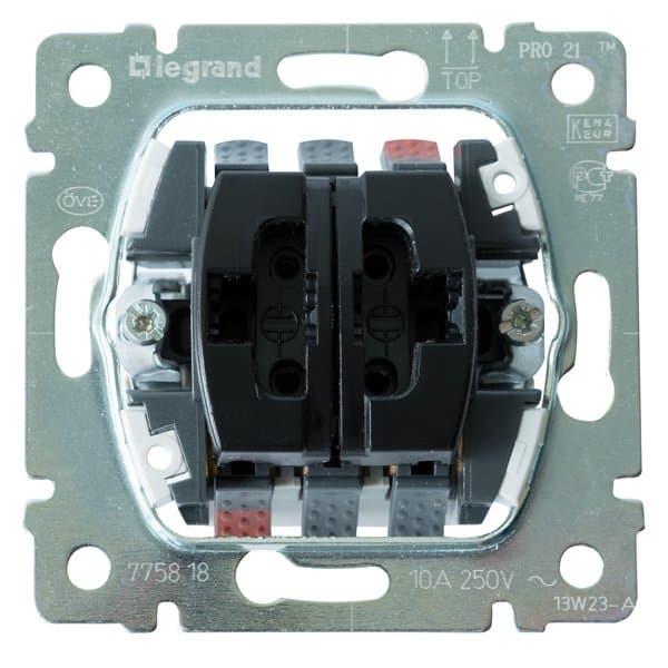 Legrand PRO 21 Мех Переключатель кнопочный 2-х клавишный 775818
