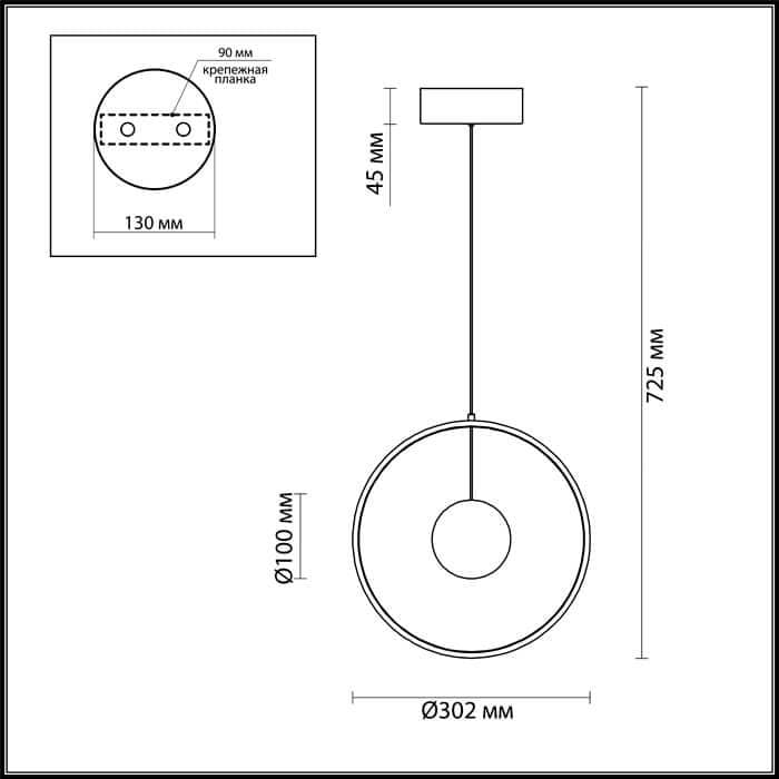 Odeon Light 4031/21LA ODL19 77 серый/хром Подвес LED 21W LOND — миниатюра 3