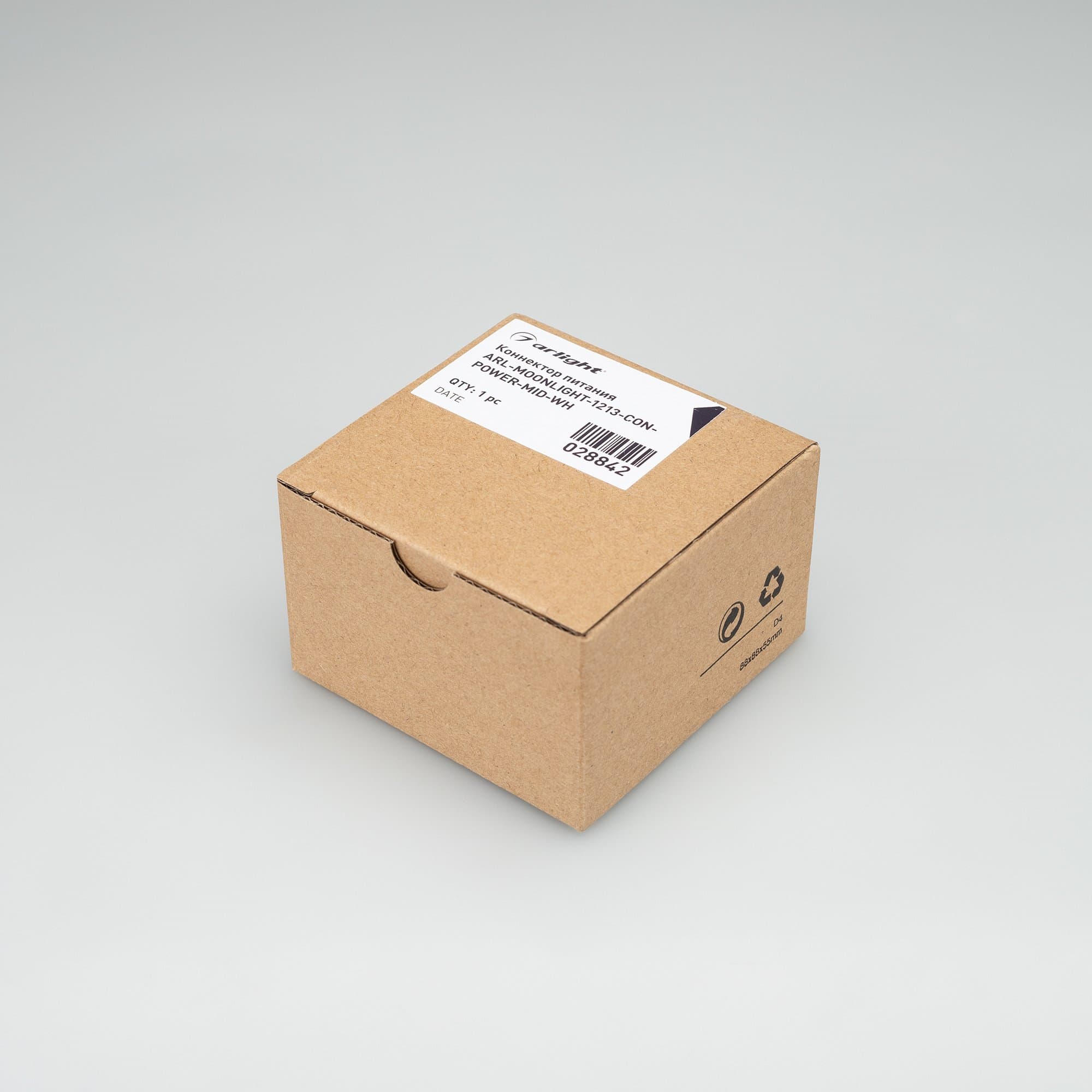 Arlight Коннектор питания ARL-MOONLIGHT-1213-CON-POWER-MID-WH (Пластик) 028842 — миниатюра 2