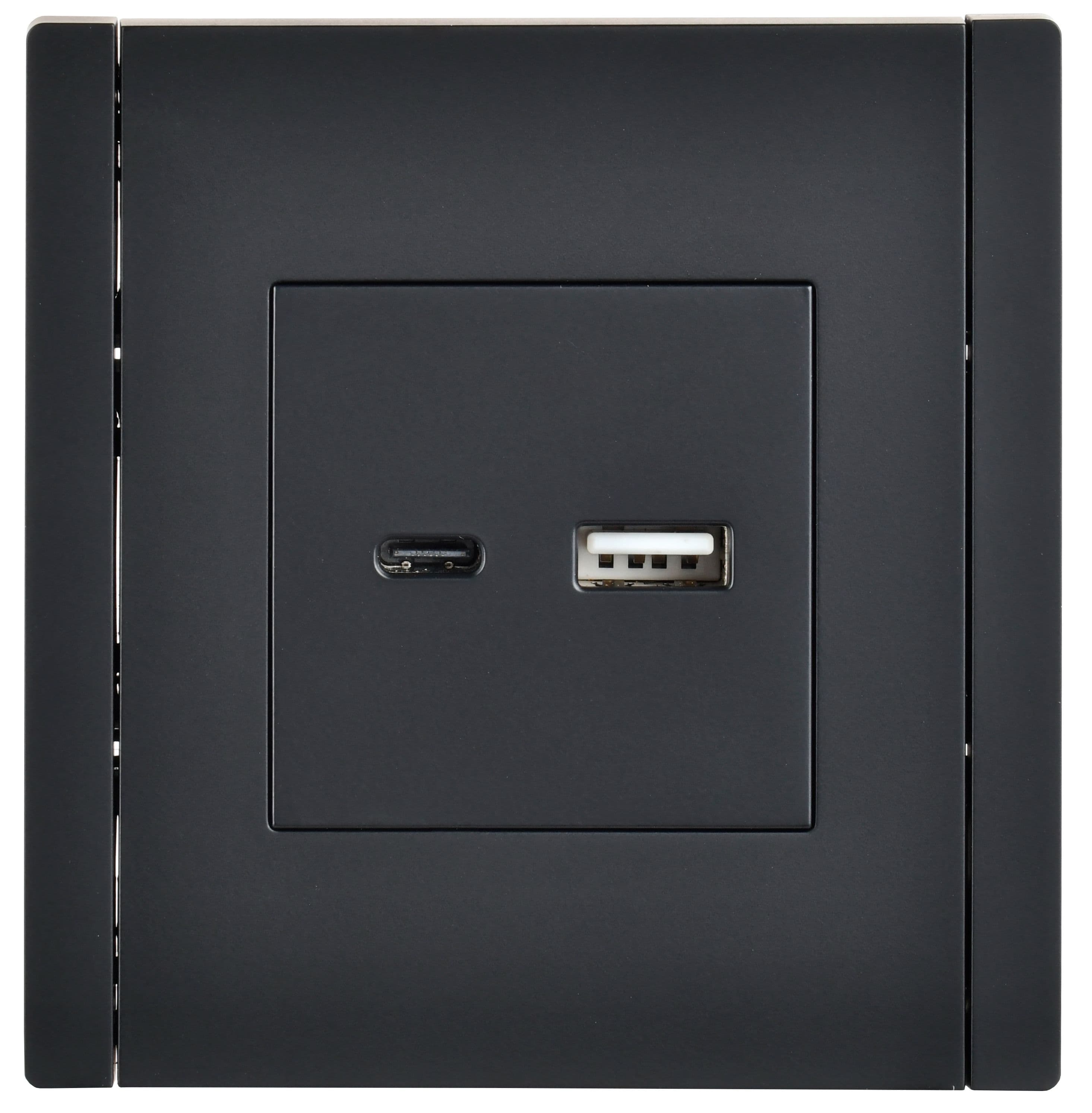 IEK FORTE&PIANO Черный Розетка USB A+C 18Вт FP151 — миниатюра 2