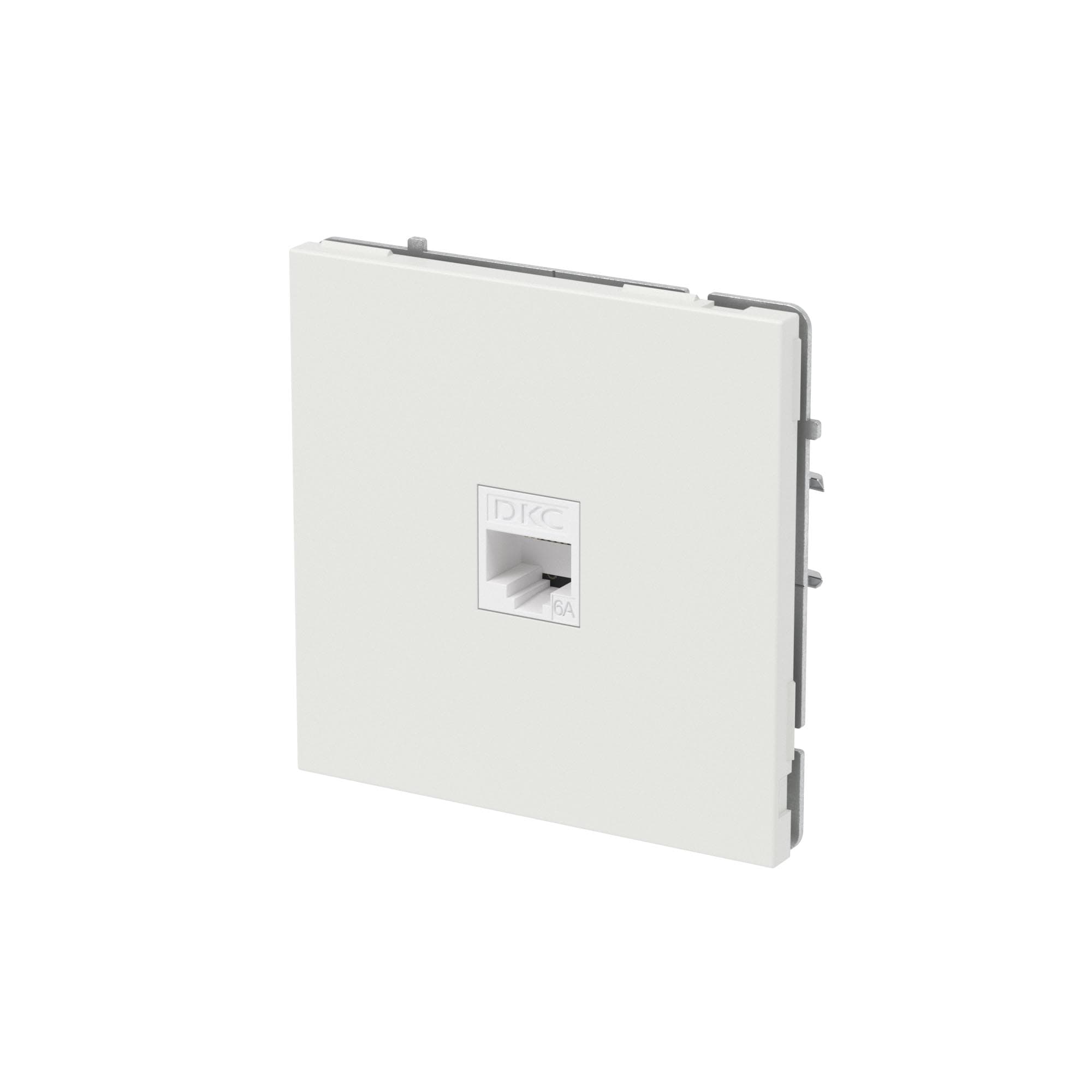 DKC KANT Компьютерная розетка RJ-45 без шторки, кат.6А одинарная,белый песок — миниатюра 2