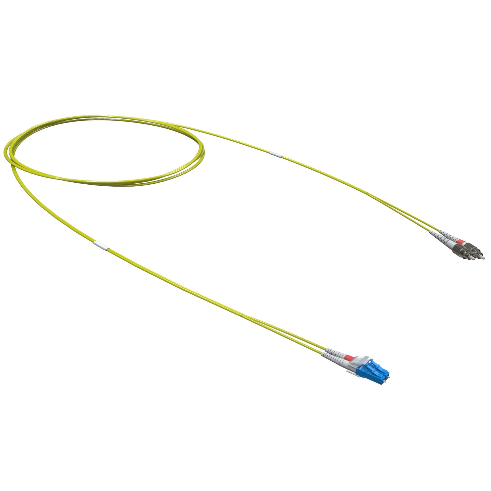 DKC Оптический коммутационный шнур переходной Duplex LC-UPC/FC-UPC, 9/125 OS2, 5 м