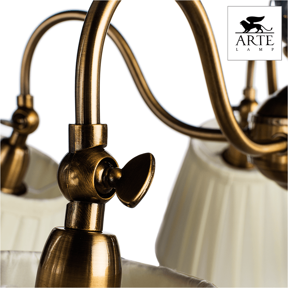 Arte Lamp Seville Медь/Белая Люстра 40W E14 A1509PL-5PB — миниатюра 4