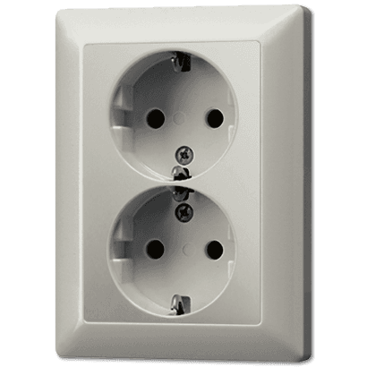 JUNG Штепсельная розетка SCHUKO 16A 250V~ сдвоенная благородная сталь