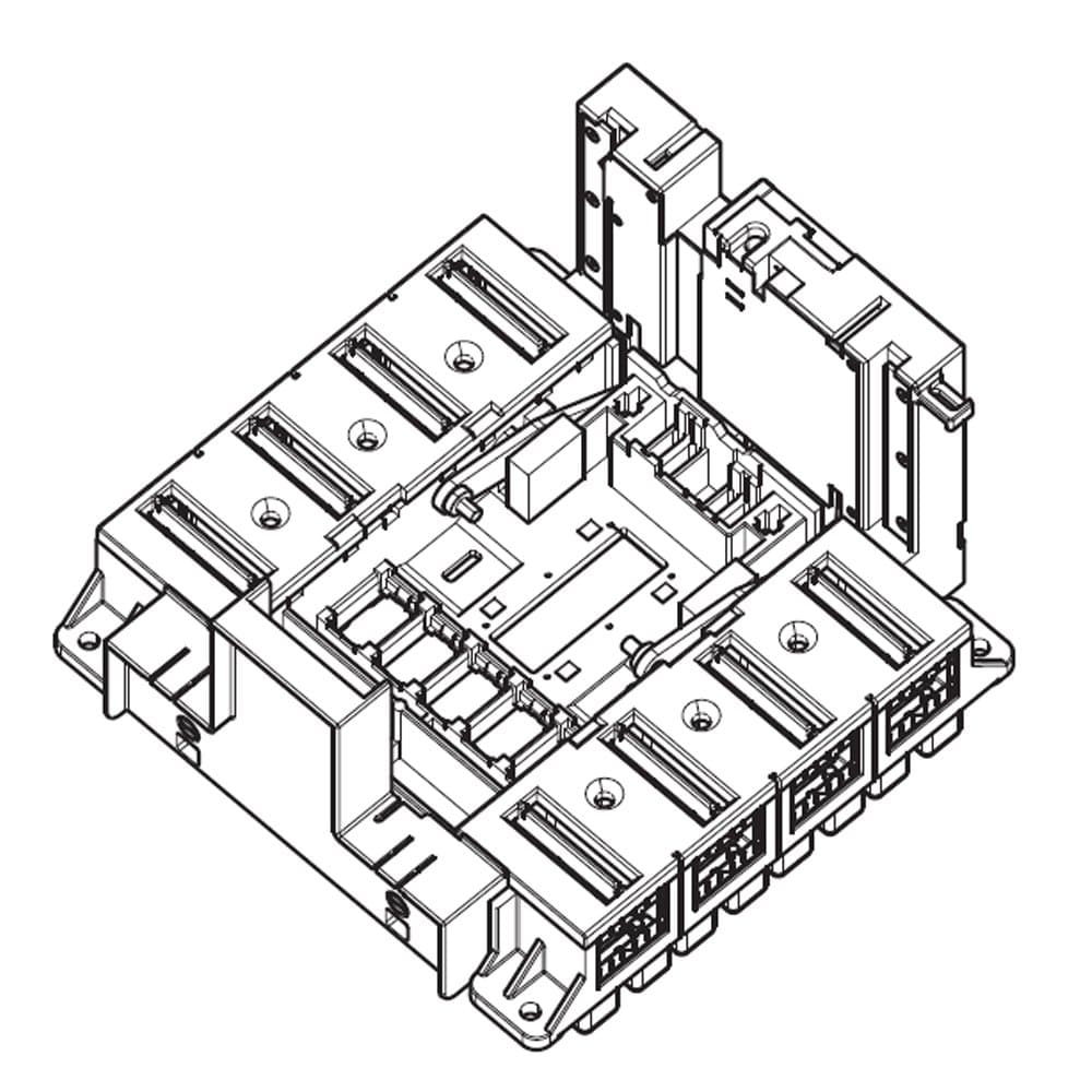 Legrand DPX3 1600 Основание выключатель 3P, подключение спереди 422586 — миниатюра 1