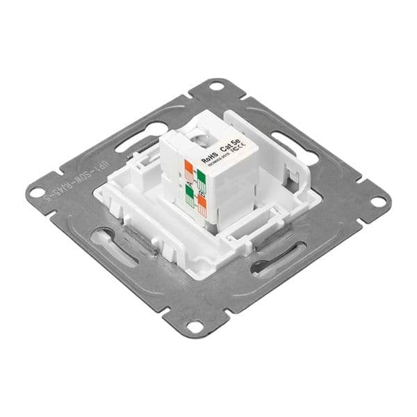 EKF Механизм розетки RJ45 (cat5), белый Эпика — миниатюра 10