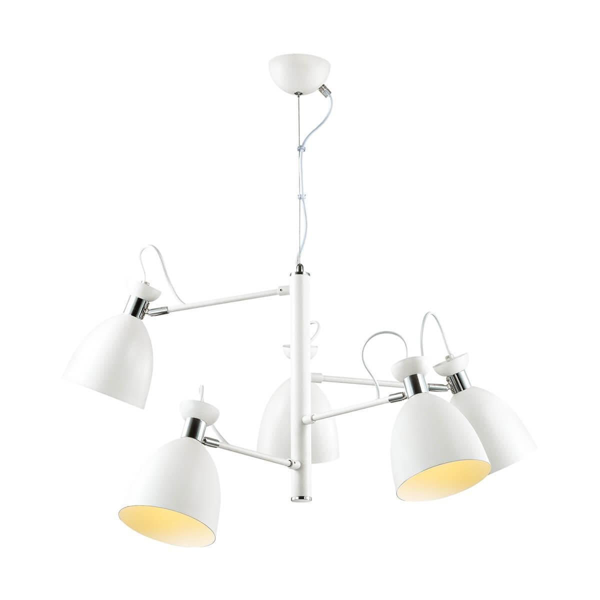 Lumion 3734/5 LN19 088 матовый белый, хром Люстра E27 5*60W 220V KIZZY — миниатюра 1
