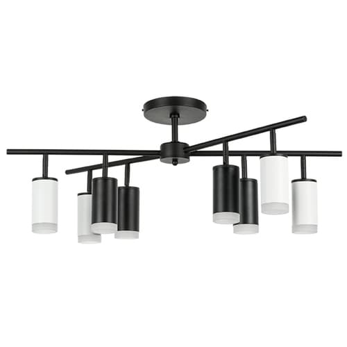 Lightstar LR7283643740 Люстра RULLO 8х50W GU10 ЧЕРНЫЙ/БЕЛЫЙ (571728+214437-4+214436-4+202430-8), шт