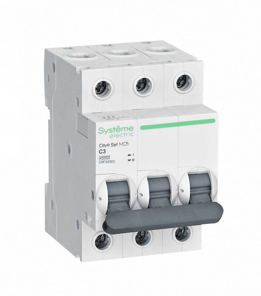 Systeme Electric City9 Set Автоматический выключатель C 3A 3P 4,5kA