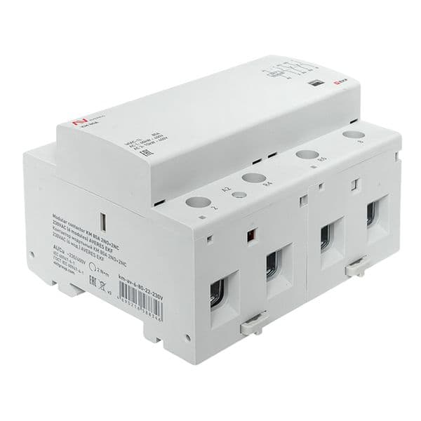 EKF Контактор модульный КМ 80А 2NO+2NC 230В АС (6 мод.) AVERES — миниатюра 9