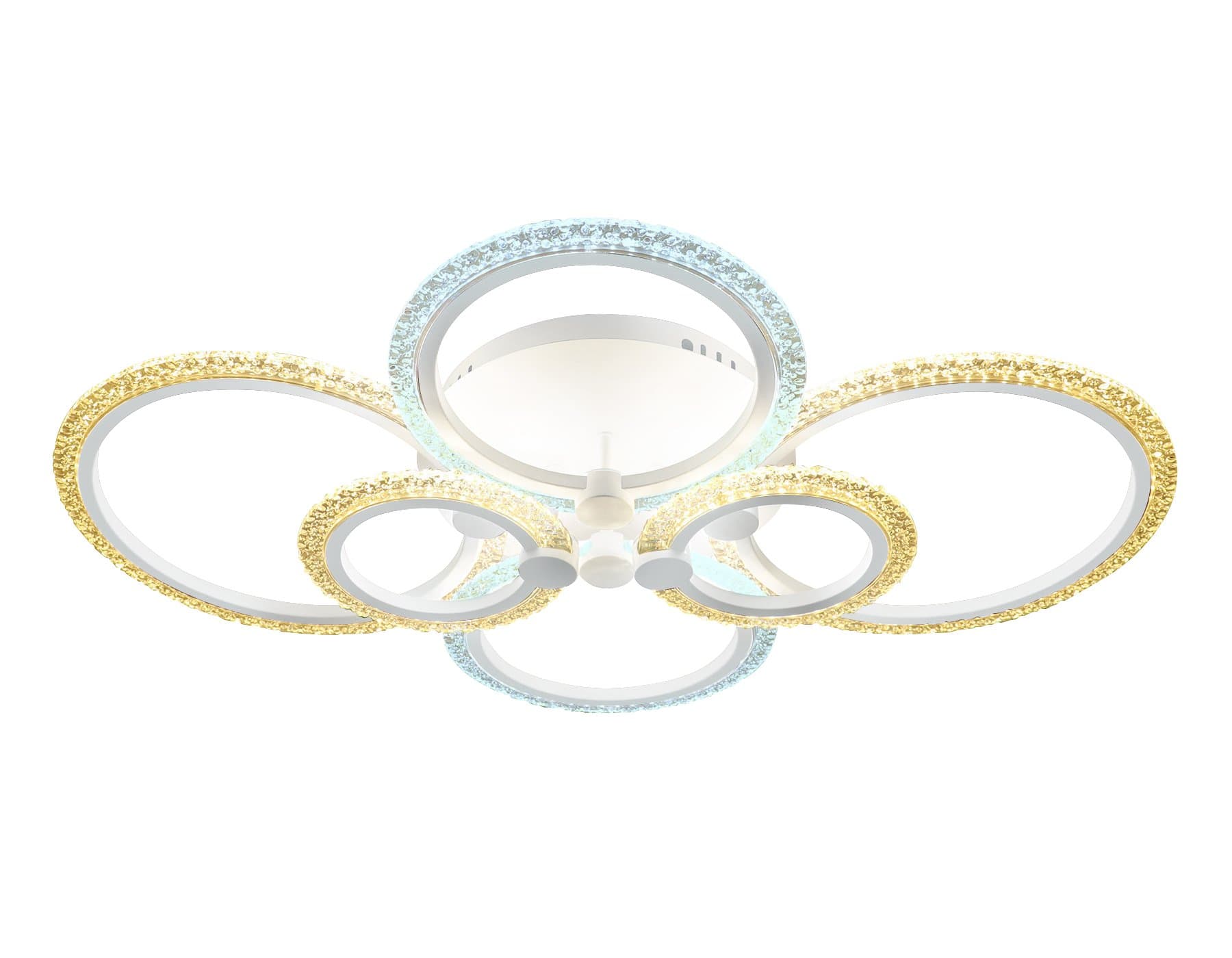 Ambrella Потолочный светодиодный светильник с пультом FA4065/6 WH белый 4200K/3000+6400K/6400K+3000K 65W 645*450*120 (ПДУ ИК) — миниатюра 1