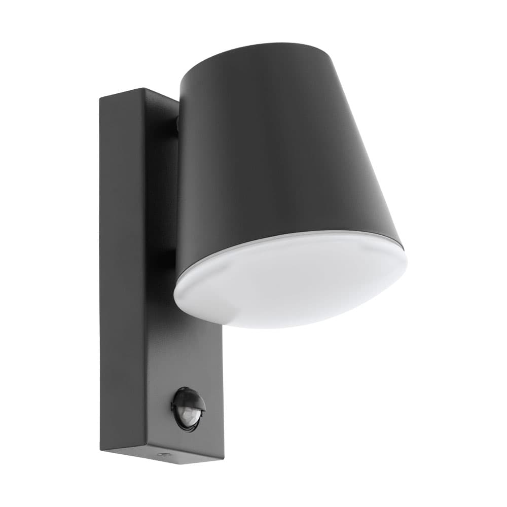 Eglo 97451 Уличный светильник настенный СALDIERO c датчиком движения, 10W(E27), L140, H240, A185, гальван. Сталь