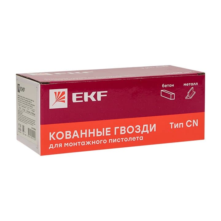 EKF Expert Кованные гвозди по бетону, металлу для монтажного пистолета (тип CN) Bullet Type диаметр 3 мм длина 19 мм, цинкование (1000 шт.) — миниатюра 2
