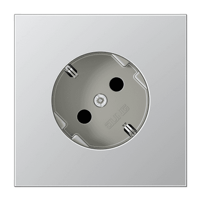 JUNG SCHUKO®-розетка, алюминий AL2520-45