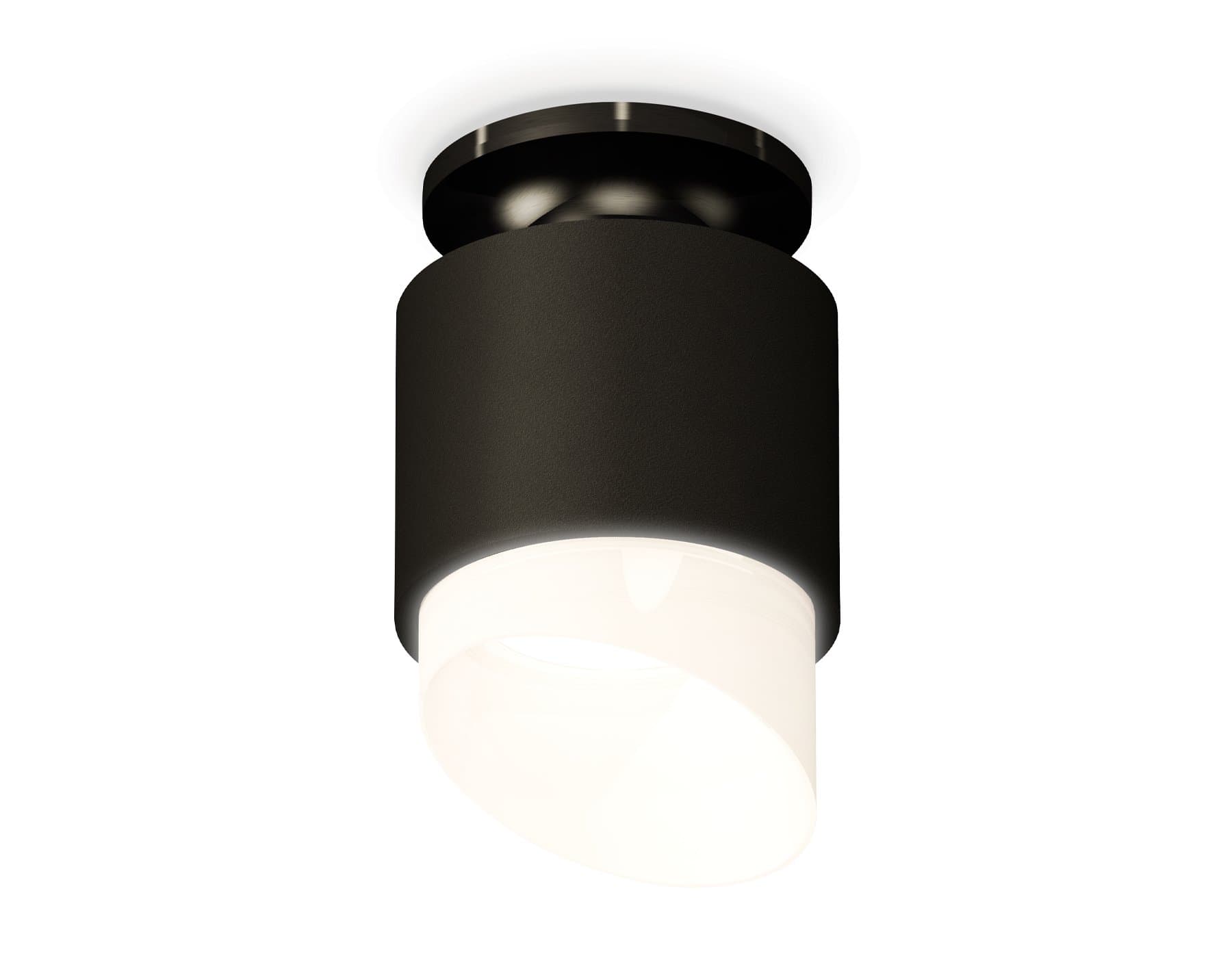 Ambrella Комплект накладного светильника с акрилом XS7511066 SBK/PBK/FR черный песок/черный полированный/белый матовый MR16 GU5.3 (N7926, C7511, N7175 — миниатюра 1
