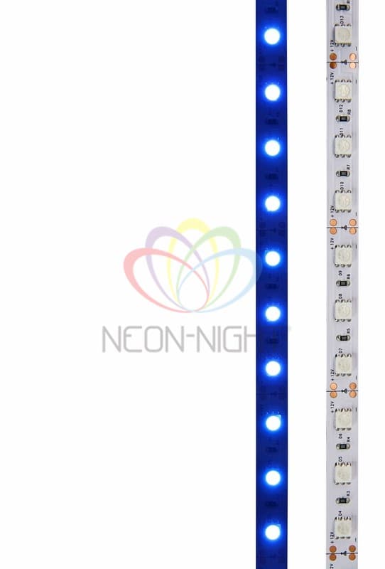 LAMPER LED лента открытая, 10 мм, IP23, SMD 5050, 60 LED/m, 12 V, цвет свечения синий 141-463 — миниатюра 2