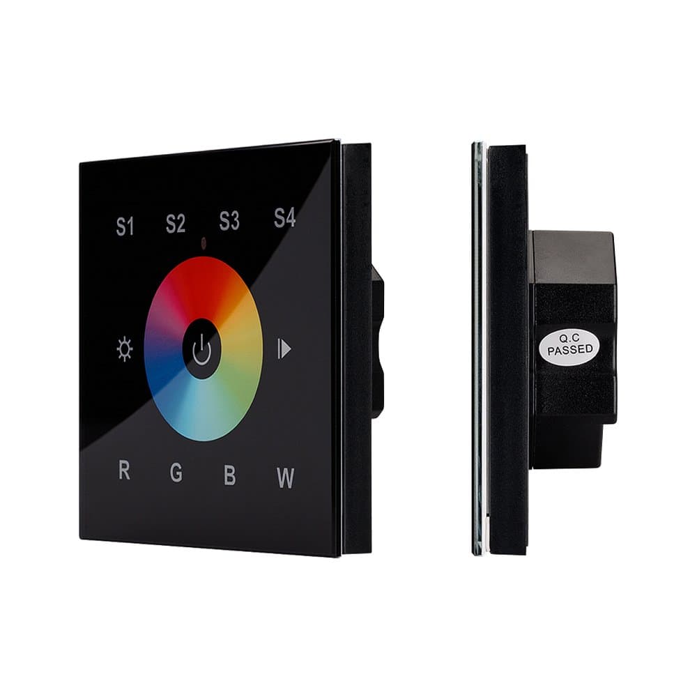 Arlight Панель Sens SR-2820B-AC-RF-IN Black (220V,RGBW,1 зона) (IP20 Пластик, 3 года) 021037 — миниатюра 1