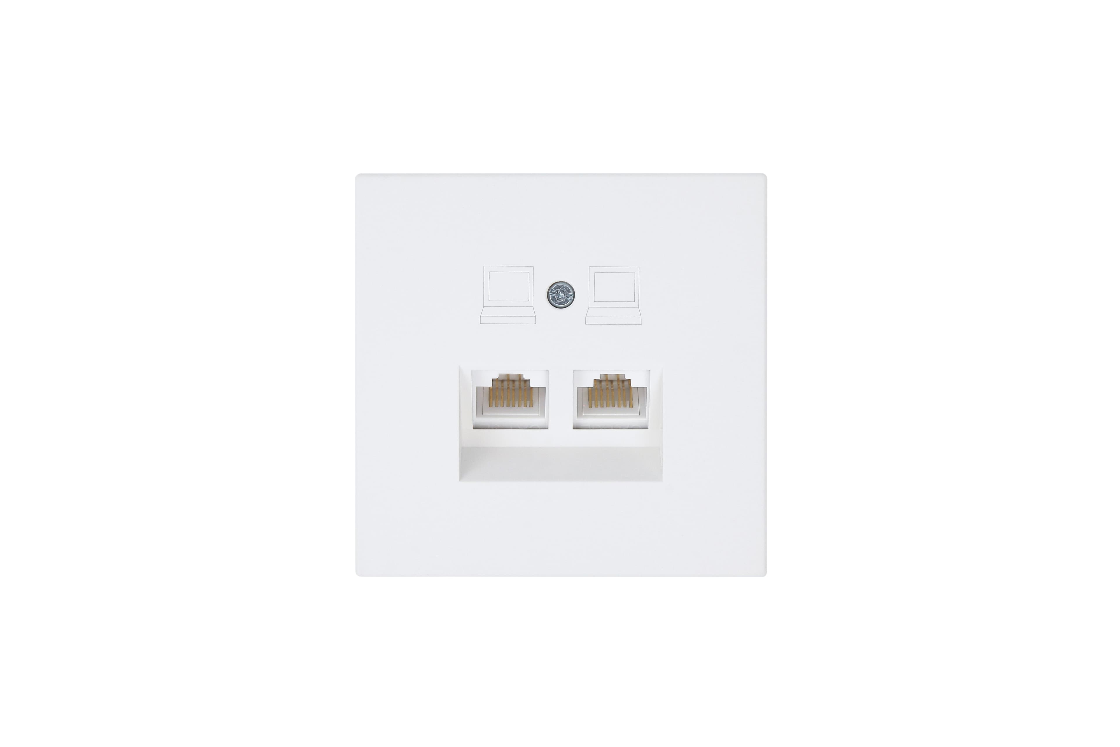 Jasmart FD Матовый белый (soft touch) Розетка RJ45 2-ая