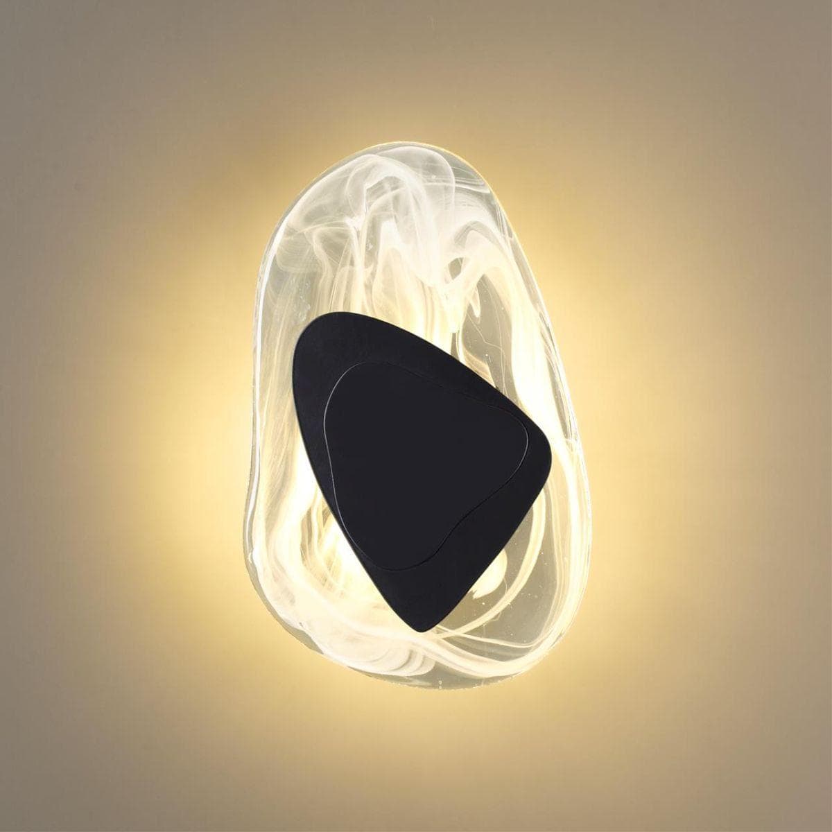 Odeon Light 4313/9WL MIDCENT ODL22 125 стекло с эффектом льда/черный металл Настенный светильник IP20 LED 6W 205Лм 3000K ICY — миниатюра 4