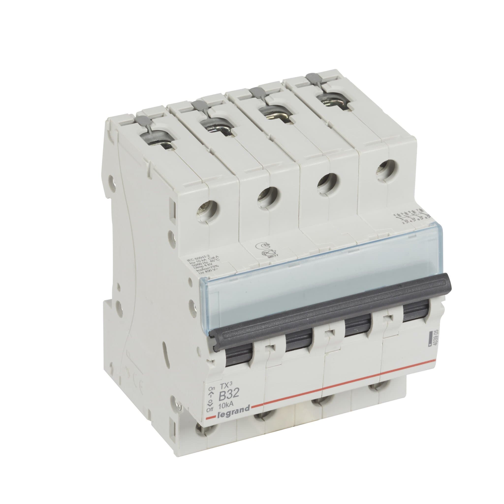 Legrand TX3 Автоматический выключатель 4P 32A (B) 6000/10kA 403905 — миниатюра 1