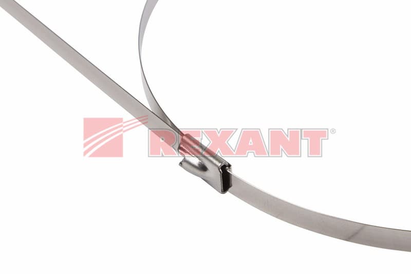 Хомут стальной 520 x 4,6 мм 50 шт Rexant 07-0528 — миниатюра 2