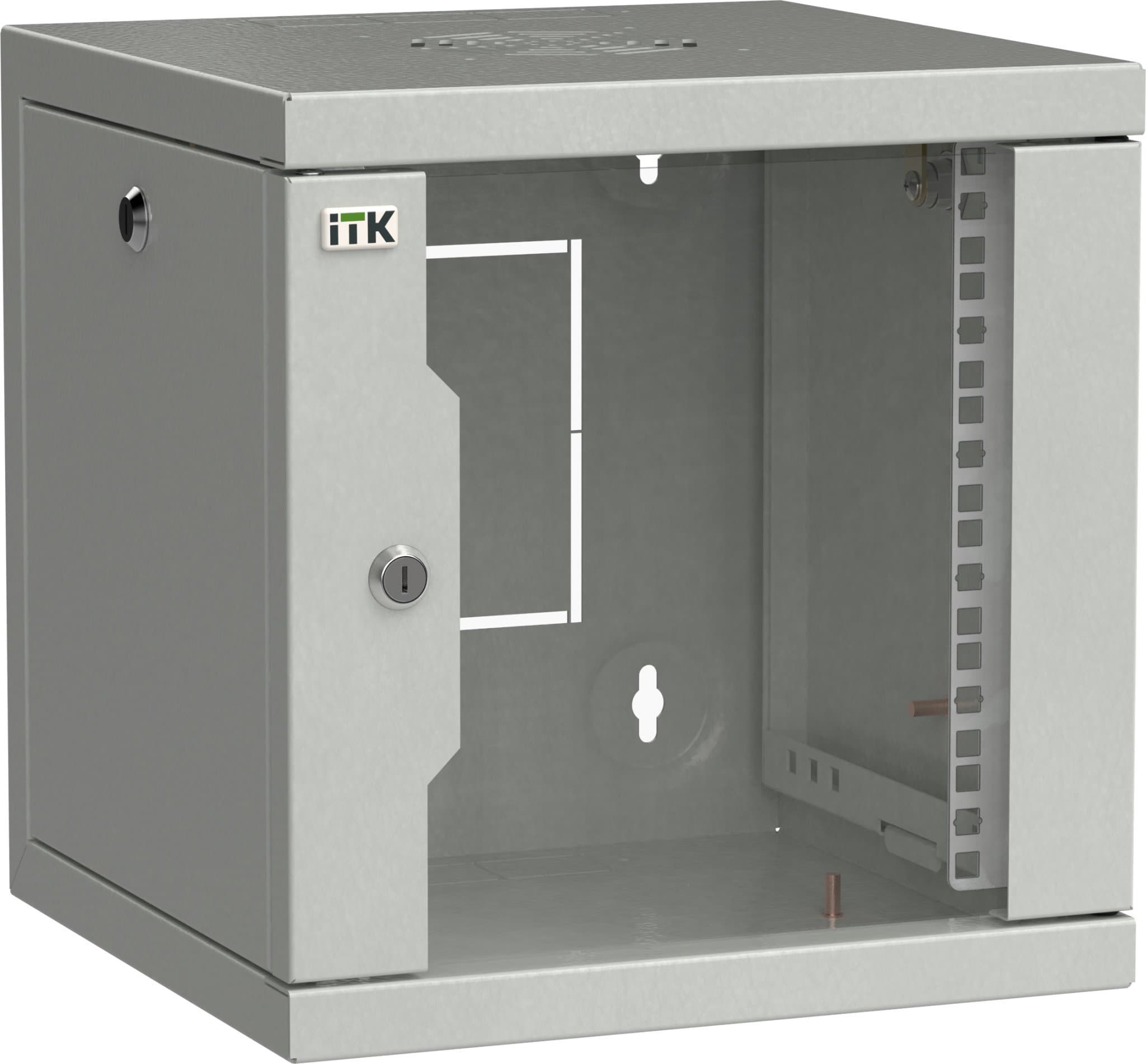 IEK LINEA WS ITK LINEA WS Шкаф 10" 6U 320х310мм дверь стекл. сер. LWS3-06U33-GF