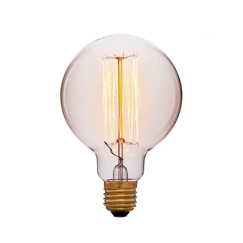 SUN-LUMEN Лампа накаливания "ретро" Золотая 40W 240V E27 (G95-F2) 051-996 — миниатюра 2