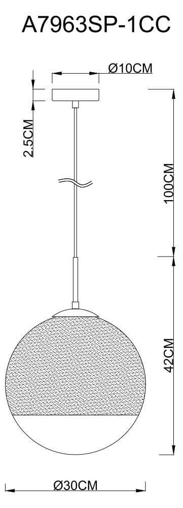 Arte Lamp A7963SP-1CC Подвесы — миниатюра 4
