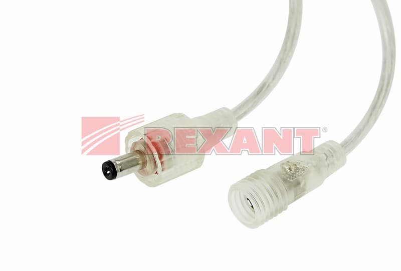 Соединительный кабель (2pin) герметичный (IP67) 2х0.35мм² 300V прозрачный Rexant 11-9322 — миниатюра 2