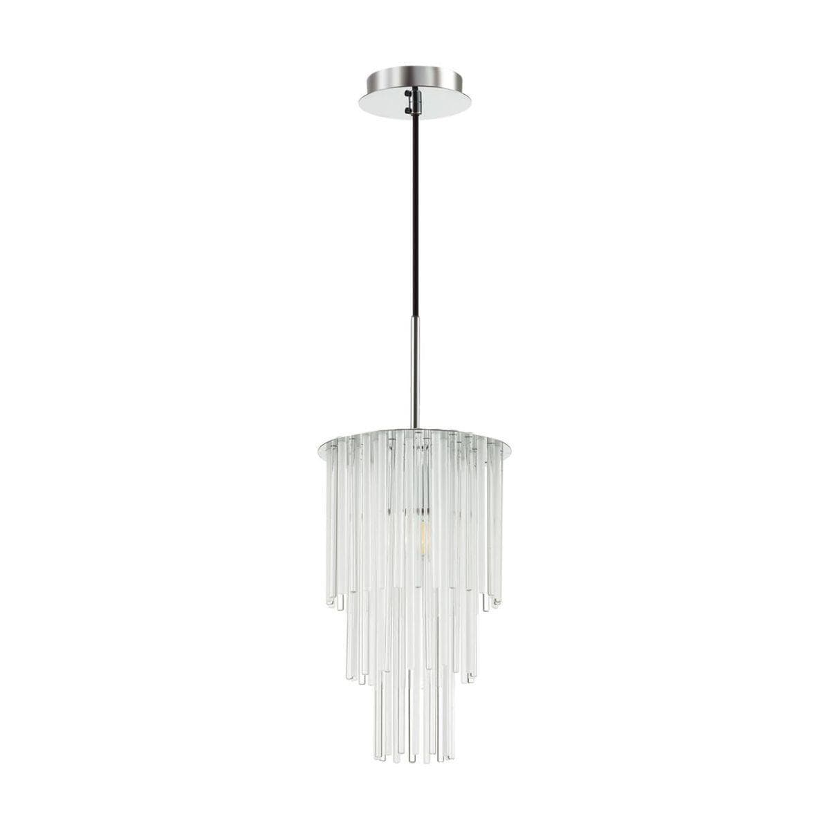 Odeon Light 4920/1 MODERN ODL22 329 хром/прозрач./матов./стекло Подвес E27 1*60W PAPITA — миниатюра 1