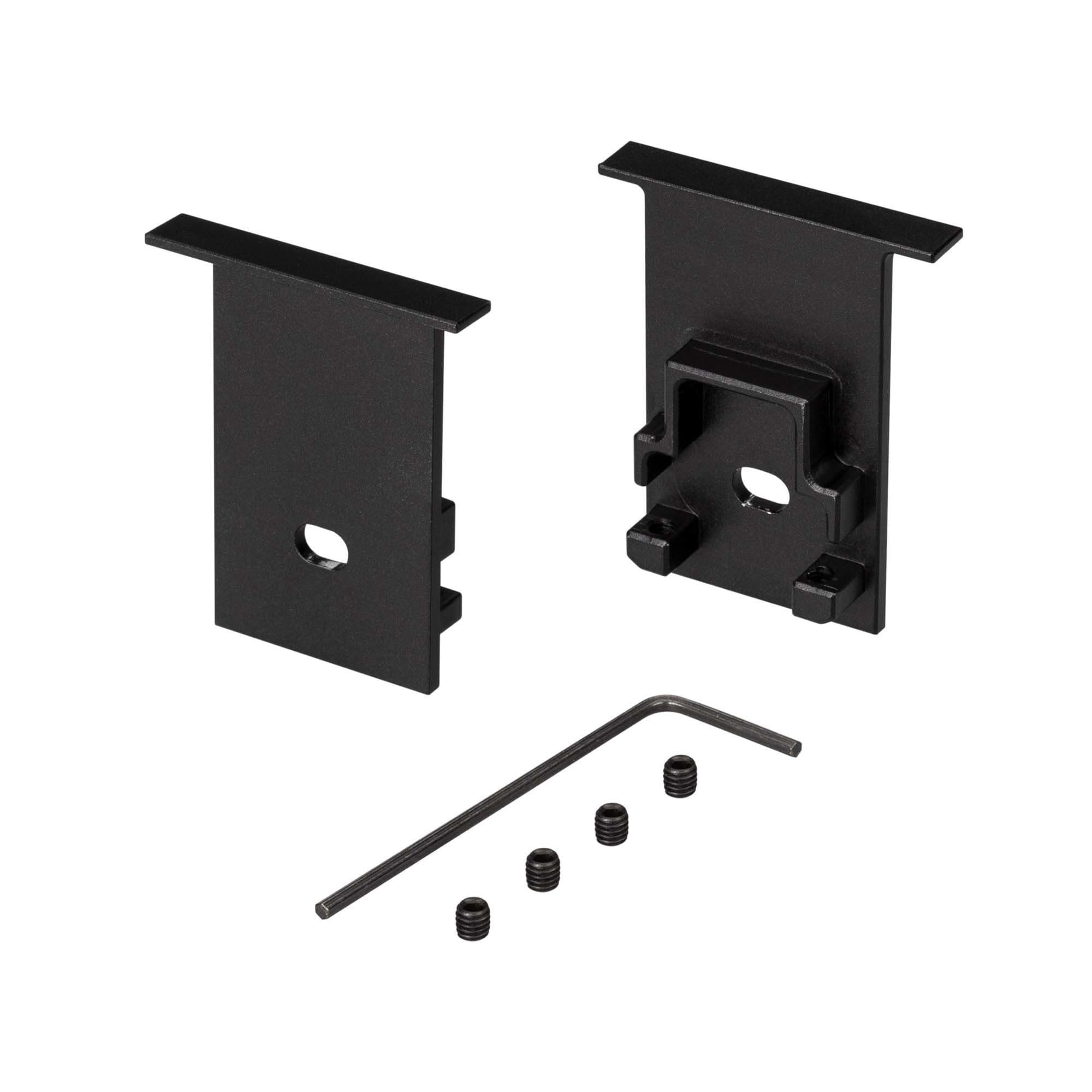 Arlight Заглушка SL-COMFORT-2542-F BLACK c отверстием (Металл) 031783