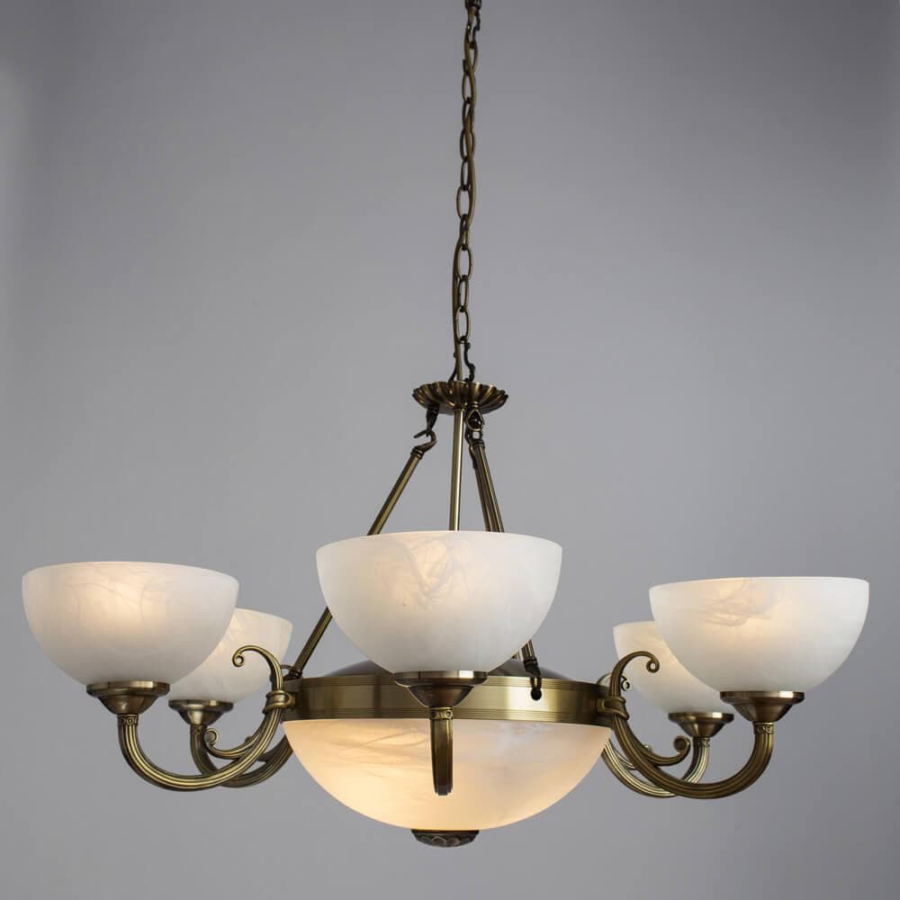Arte Lamp Windsor Бронза/Белая Люстра 40W/40W E14/E27 A3777LM-6-2AB — миниатюра 4
