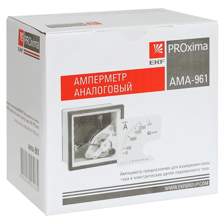 EKF PROxima Амперметр АМA-961 (без шкалы) аналоговый на панель (96х96) квадратный вырез трансф. подкл. — миниатюра 2