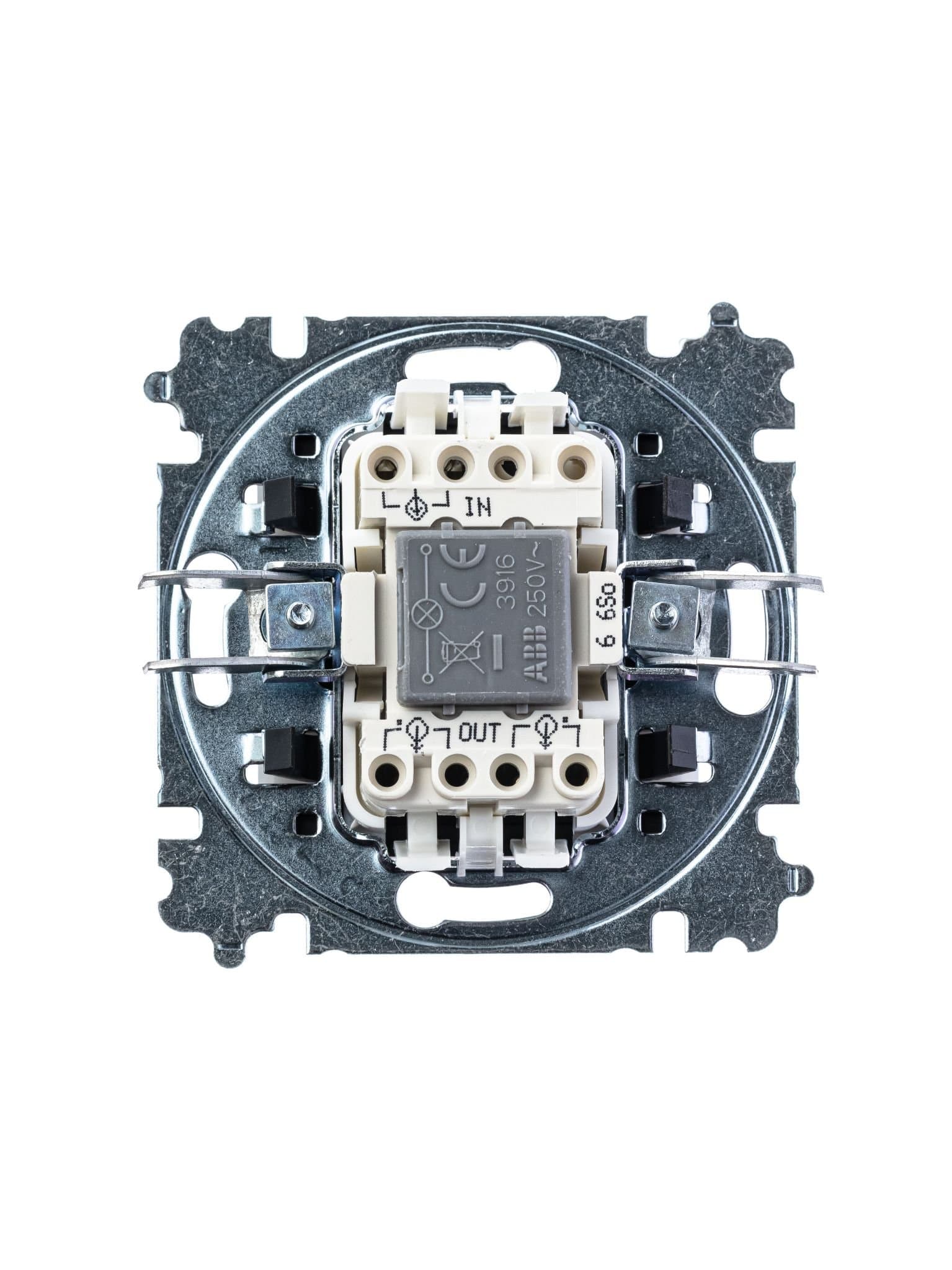 ABB EPJ Levit жемчуг / ледяной Переключатель 1-кл, с ориент, подсветкой 2CHH590646A6068 — миниатюра 4