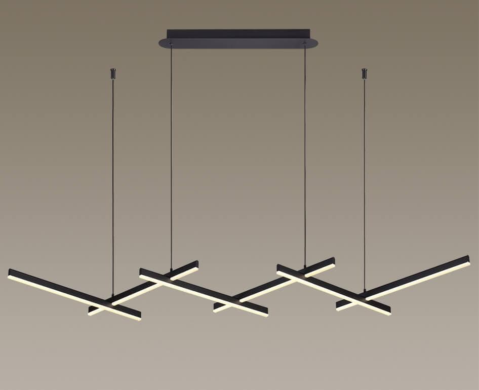 Odeon Light 3890/85L ODL20 34 черный/металл Подвесной светильник LED 4000K 85W 220V RUDY — миниатюра 3