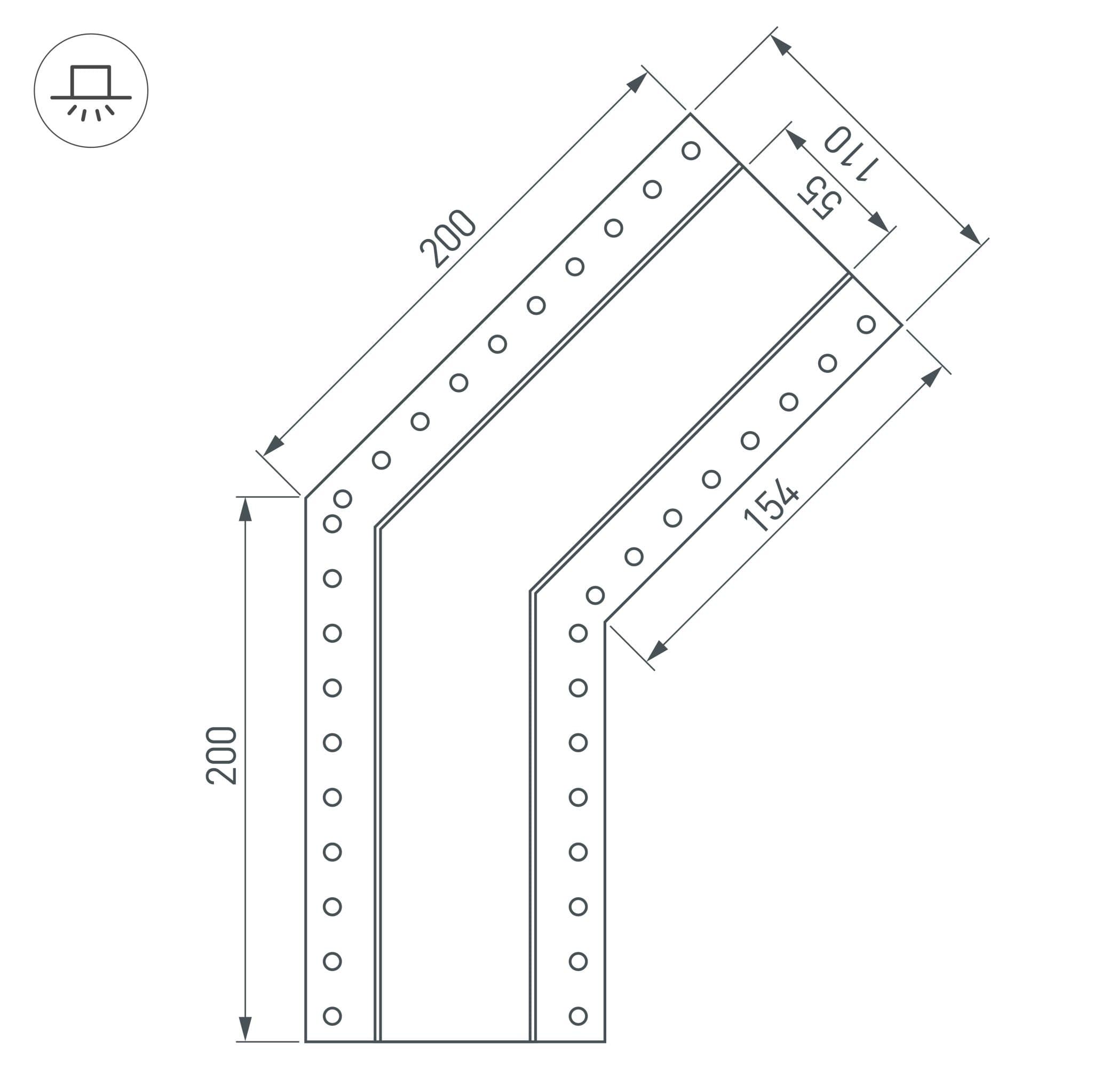 Arlight Угол SL-LINIA55-FANTOM-135 (Металл) 030129 — миниатюра 3