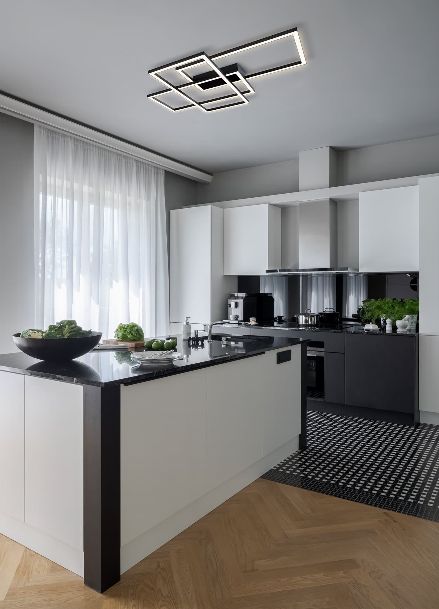 Maytoni Technical Line Черный Потолочный светильник LED 80W 5000Лм MOD015CL-L80B — миниатюра 3