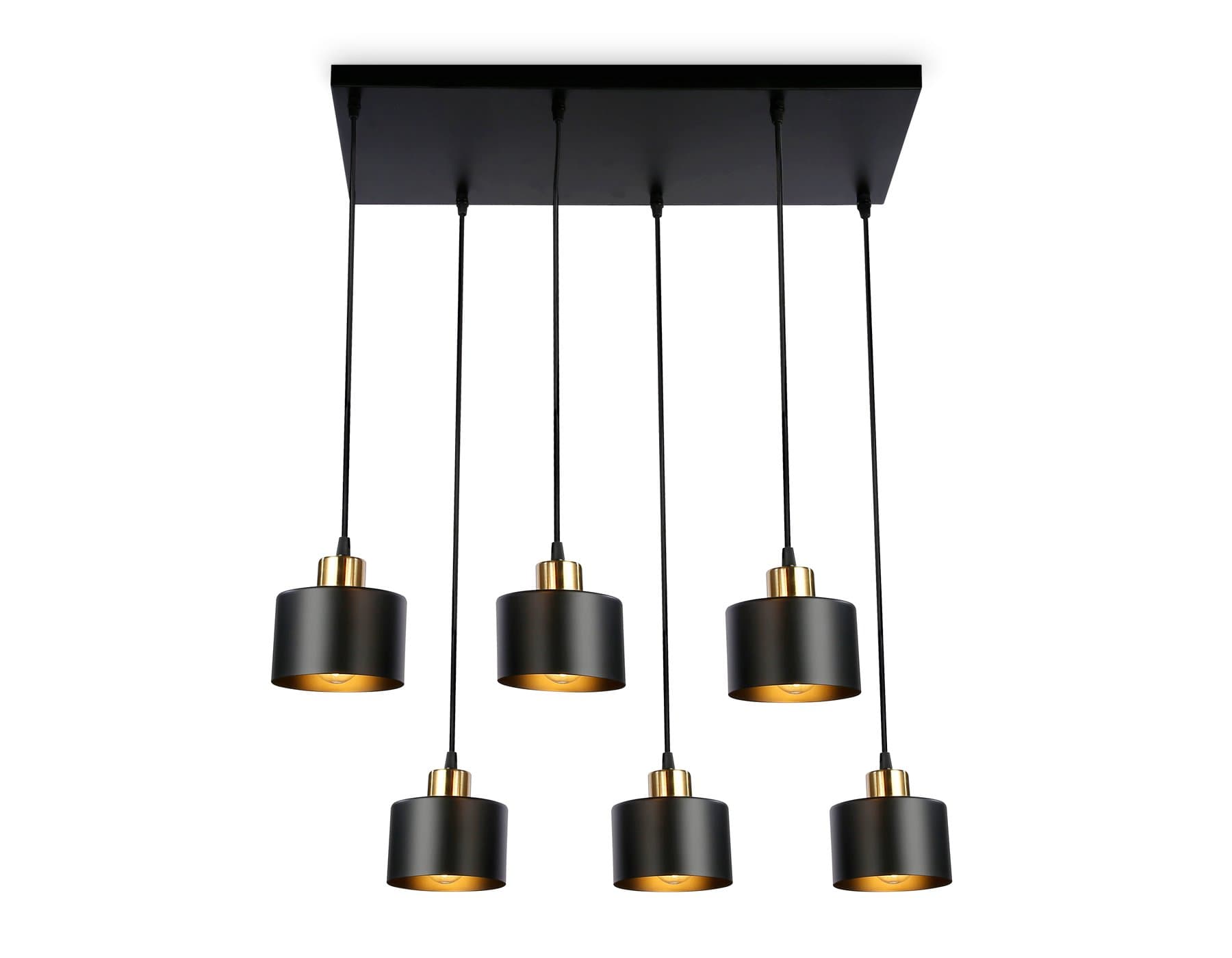 Ambrella Подвесной светильник в стиле лофт TR8126/6 BK/BS черный/латунь E27*6 max 40W 635*320*920 — миниатюра 1