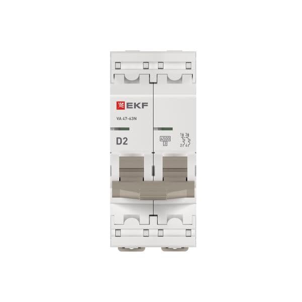 EKF Автоматический выключатель ВА 47-63N 2P 2А (D) 4,5 кА PROXIMA — миниатюра 7
