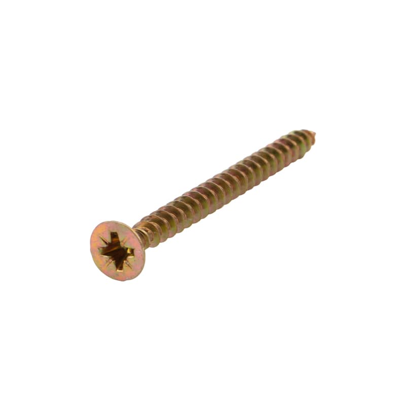 Саморез универсальный KRANZ 4.5x50, желтый цинк, пакет (10шт.) 1111-4550-4