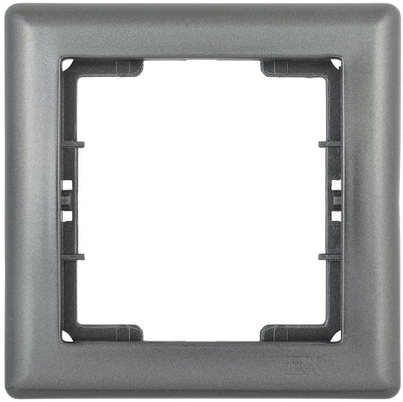 IEK РГ-1-БА Рамка 1 мест. BOLERO антрацит EMB12-K95