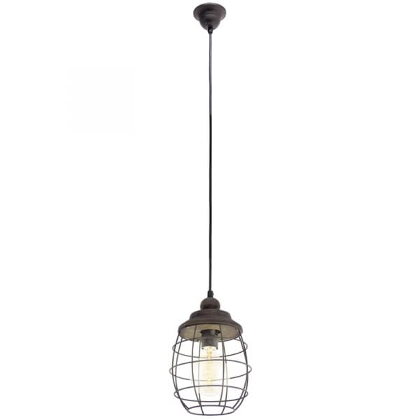 Eglo Подвес BAMPTON, 1x60W (E27), Ø180, H1100, сталь, патина, коричневый 49219