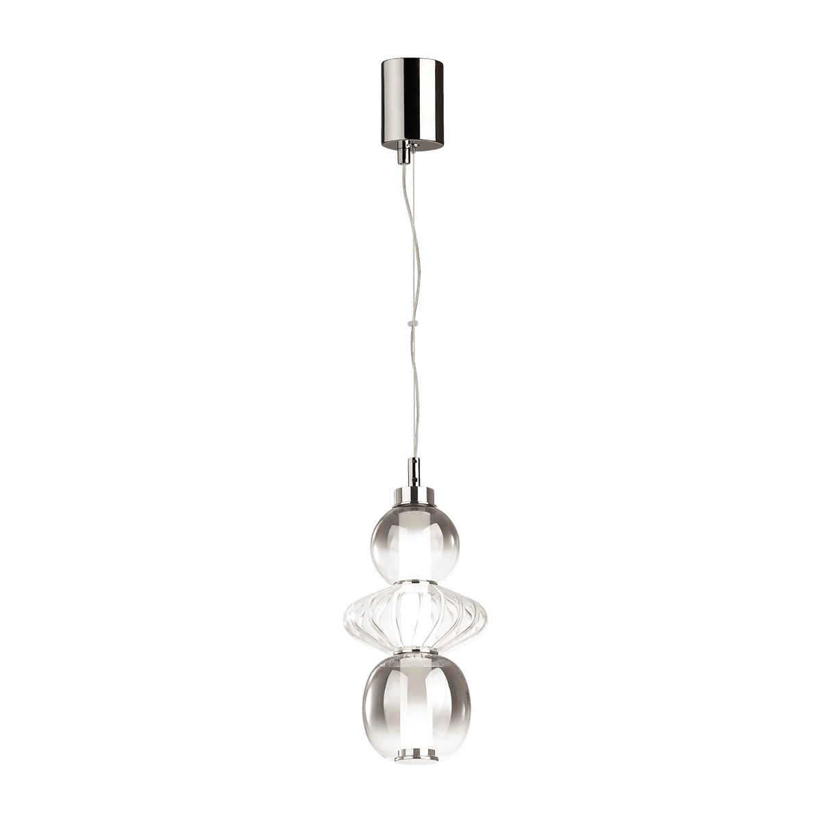 Odeon Light 4867/8L PENDANT ODL21 007 хром/дымчатый/прозрачный Подвес LED 8W 560Лм 4000К MONRA — миниатюра 2