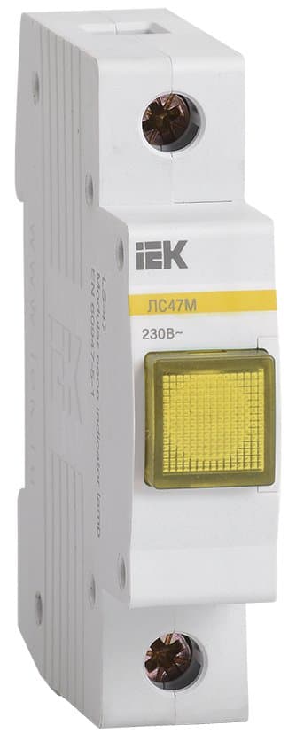 IEK KARAT Сигнальная лампа ЛС-47М (желтая) (матрица)