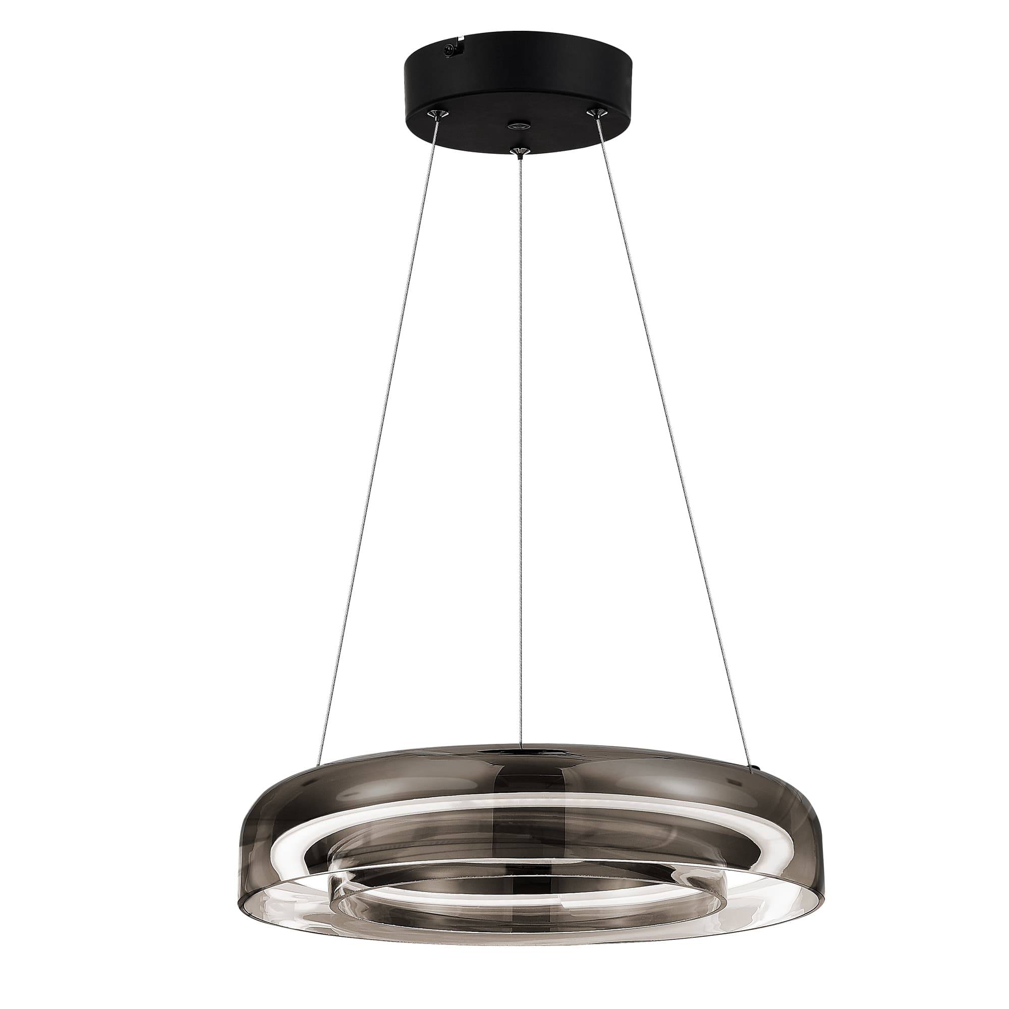 ST LUCE SL6019.323.01 Светильник подвесной Черный/Дымчатый, Белый LED 1*18W 3000K