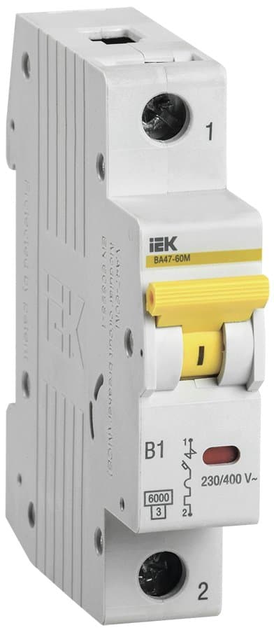 IEK KARAT Выключатель автоматический ВА47-60M 1Р 10А 6кА B MVA31-1-010-B