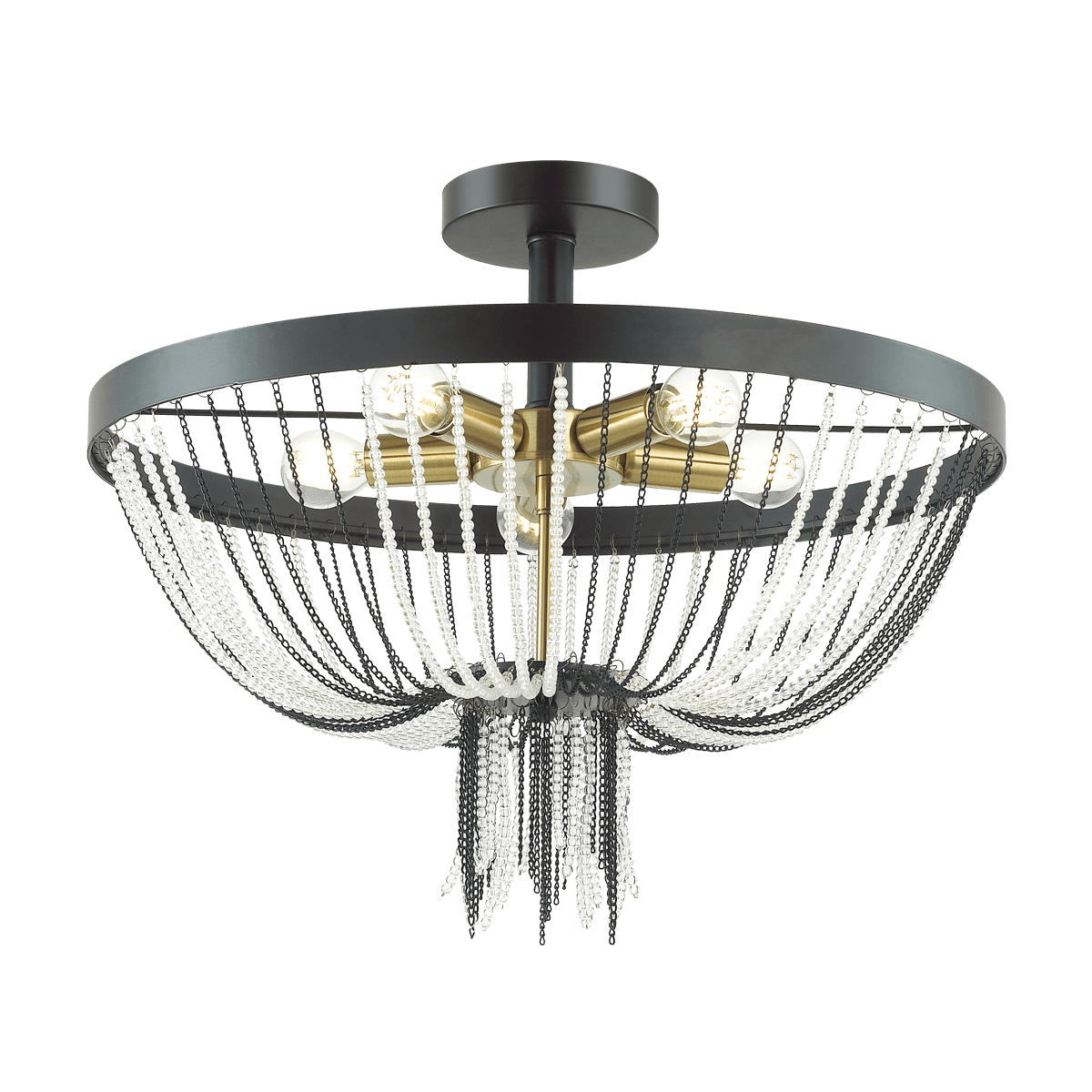 Lumion 4560/5C LOFTI LN21 черный, латунь Люстра потолочная E14 5*40W 220V ELVIS — миниатюра 2